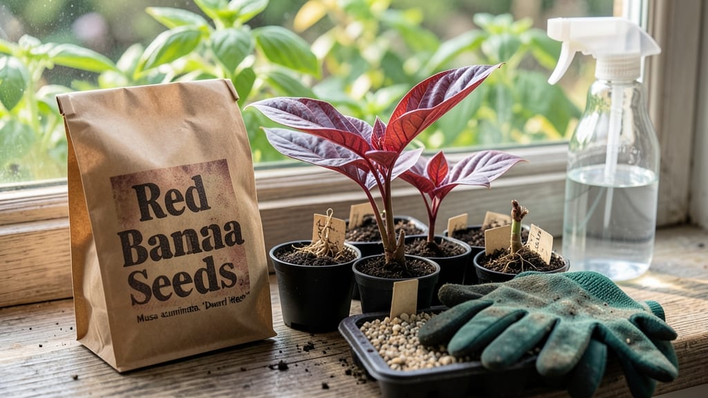 Red Banana Plant Seeds: Tropical Harvest in 60 Days With Cold Start Trick