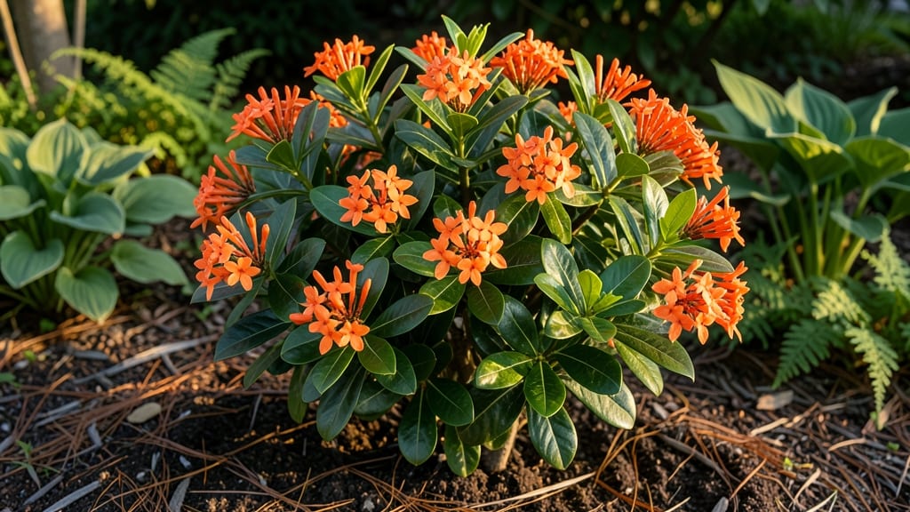 Ixora Plants Orange: Year-Round Blooms With Vibrant Citrus Beauty
