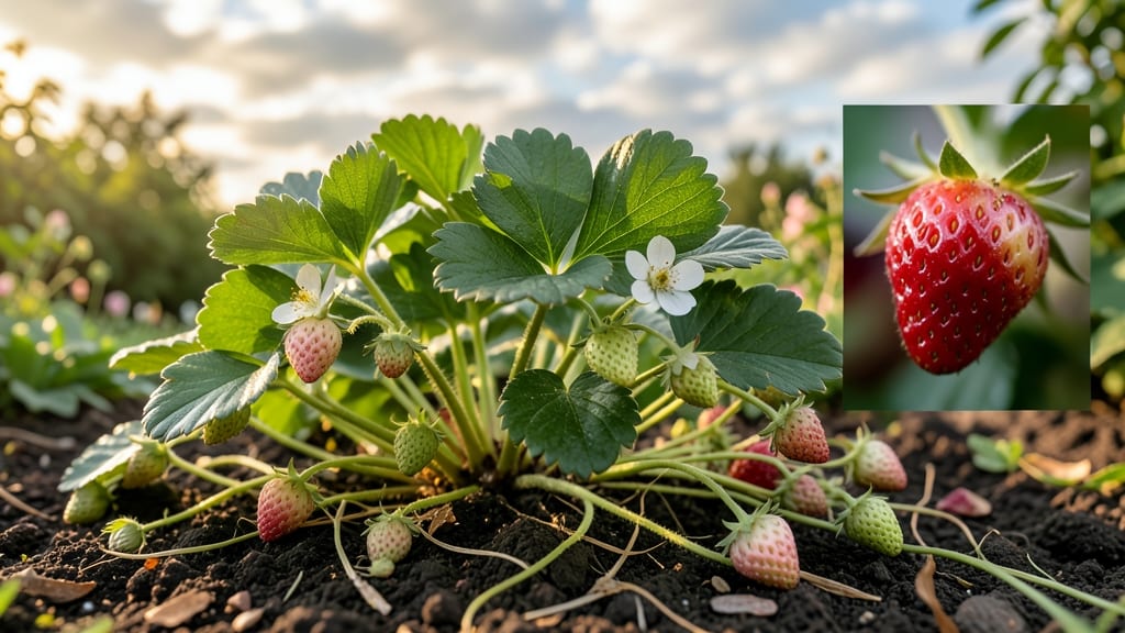 Berry Tone Strawberries: Vibrant Red Hue for Picture-Perfect Harvests