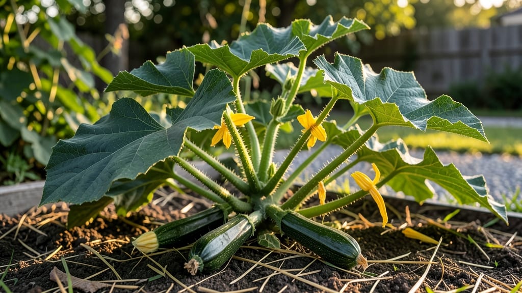 Green Zucchini Plant: Sunlight-Loving Growth in 45 Days