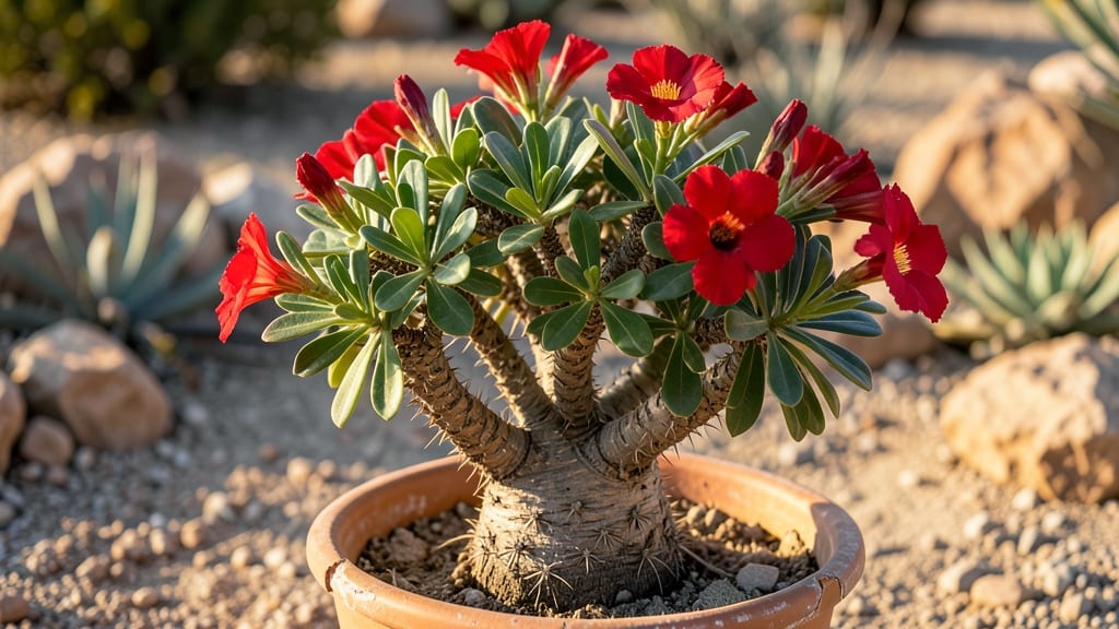 Red Desert Rose Plant: Drought-Proof Beauty That Thrives in Harsh Climates