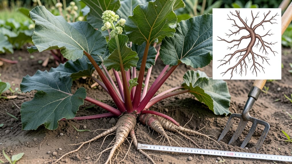How Deep Do Rhubarb Roots Grow: Digging Depths That Protect Your Harvest