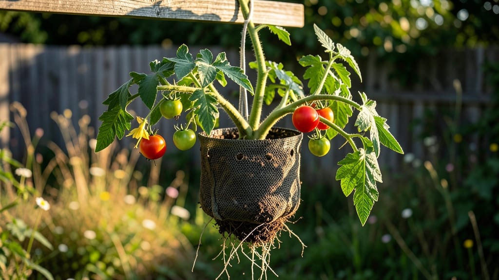Topsy Turvy Plant Tomato Plant: Upside-Down Growing Hack for Small Spaces